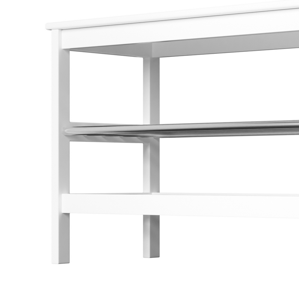 Artiss Bamboo Shoe Rack Cabinet Bench 10 Pairs White view 3