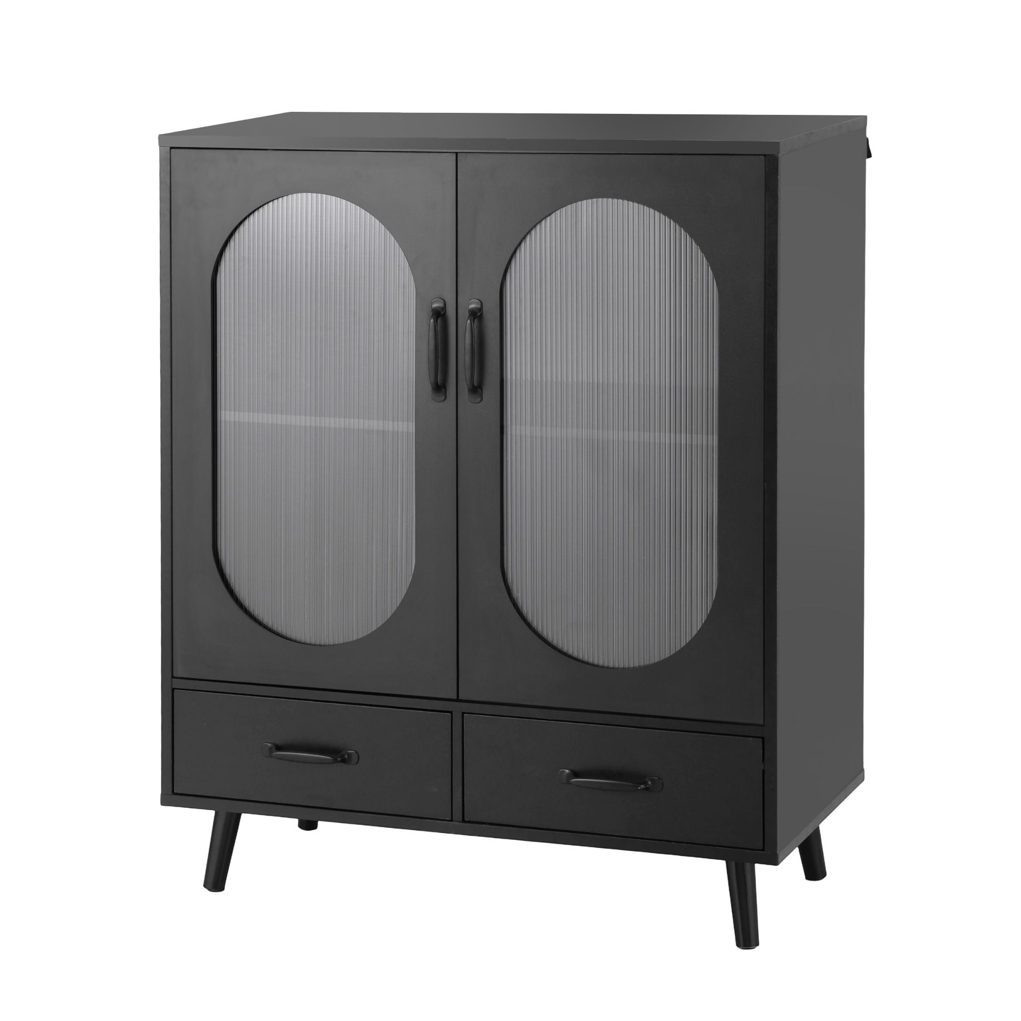 Artiss Lency Buffet Sideboard, Double Doors Black