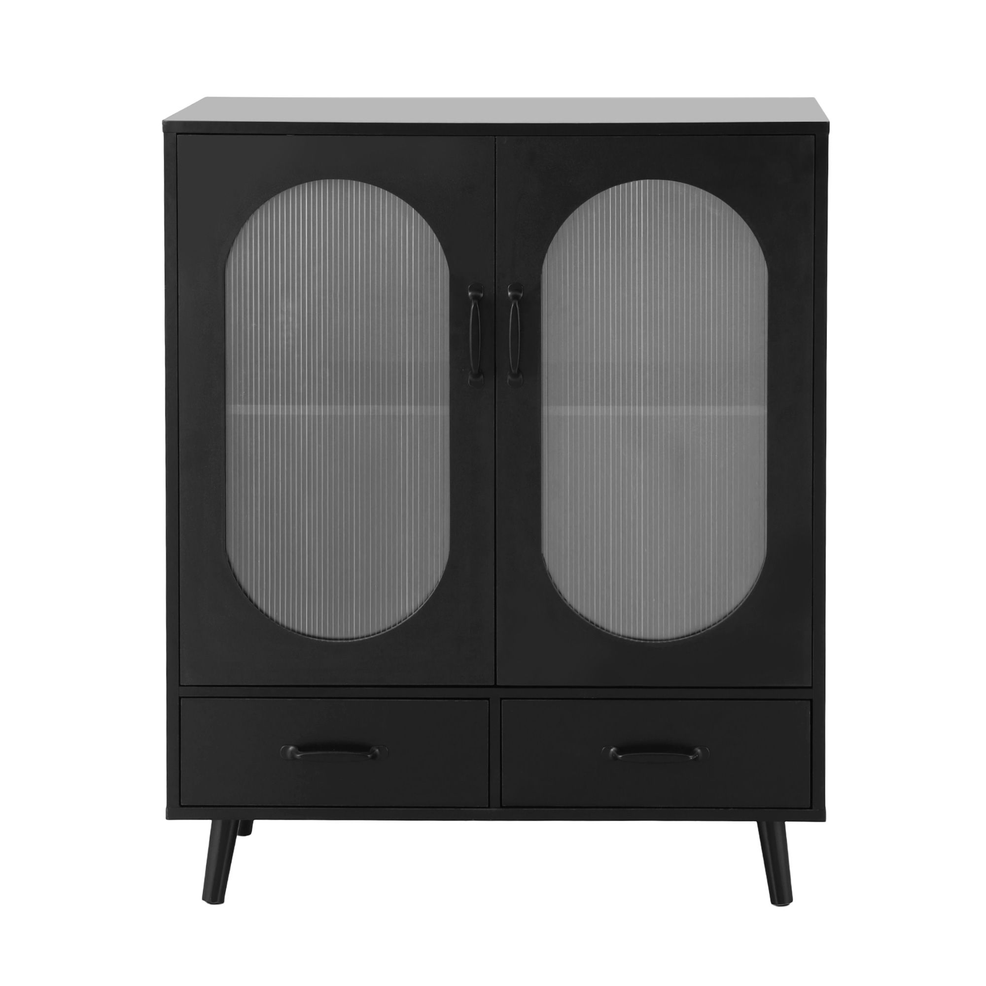 Artiss Lency Buffet Sideboard, Double Doors Black view 4