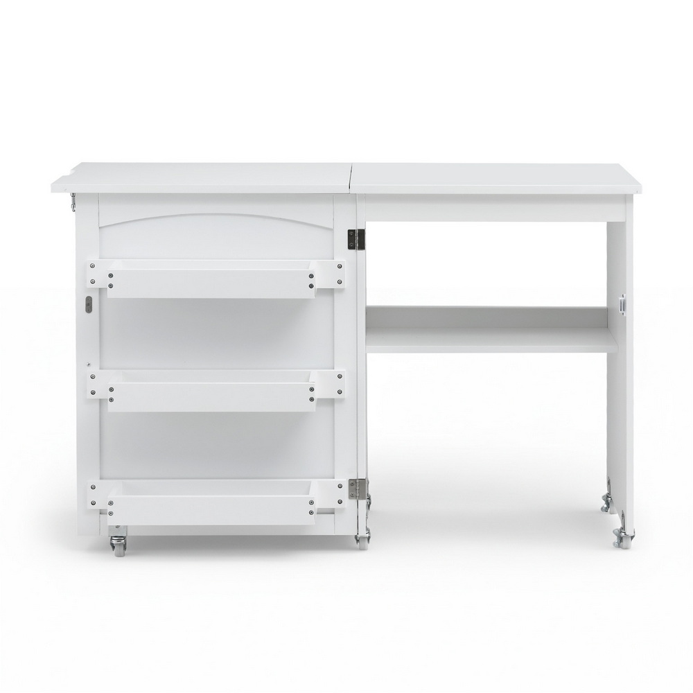 Artiss Folding Sewing Table Rolling Craft Work Station view 4