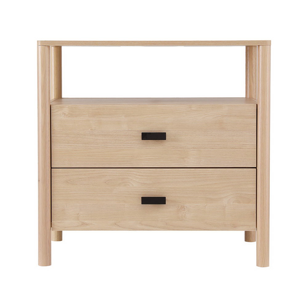 Artiss Pine Bedside Table Nightstand, 2 Drawers view 5