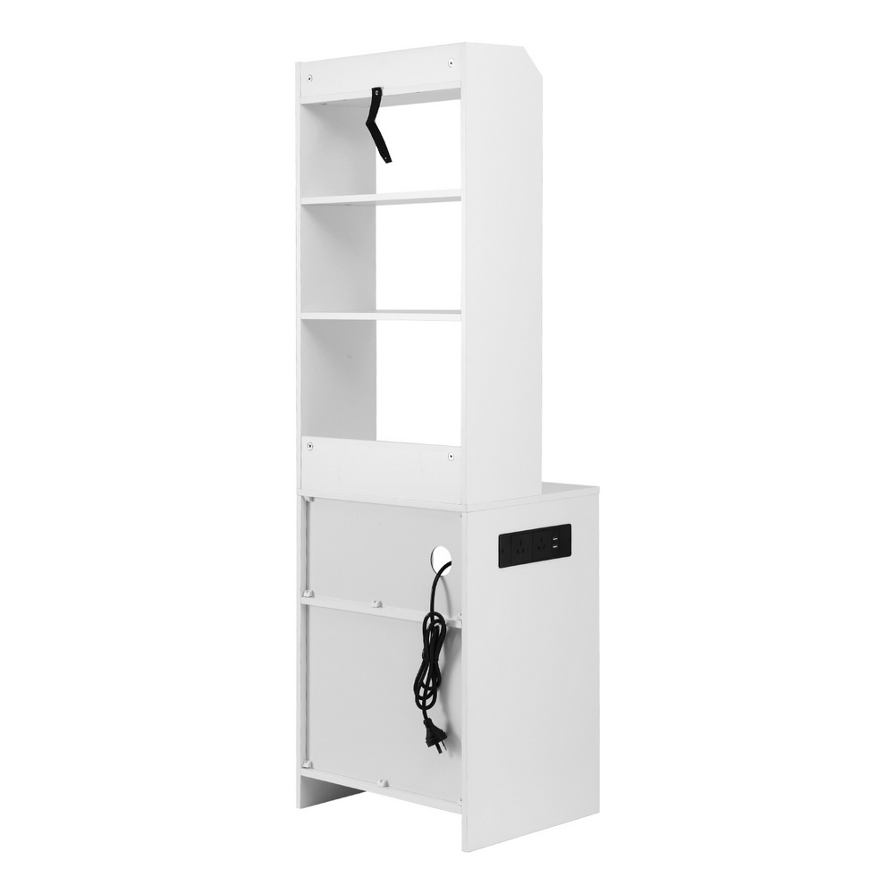Artiss Bedside Table Nightstand with Charging Station view 5