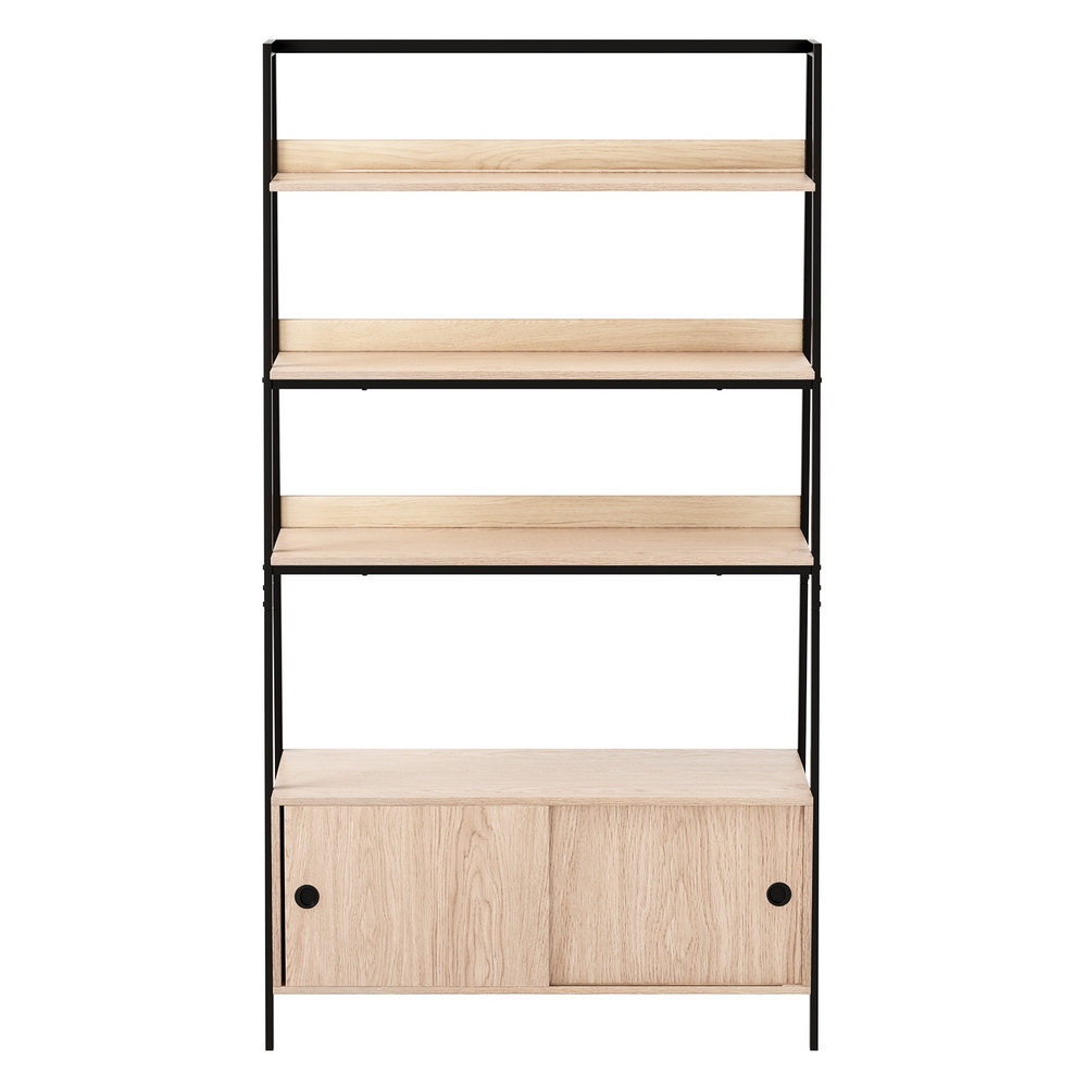 Artiss Mira 5-Tier Cube Bookshelf Oak view 5