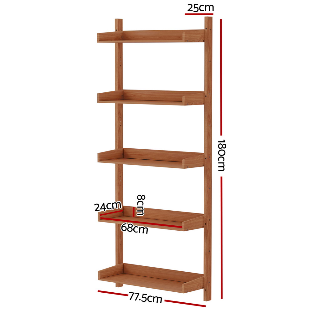 Artiss Capiz Floating Shelf Oak view 2
