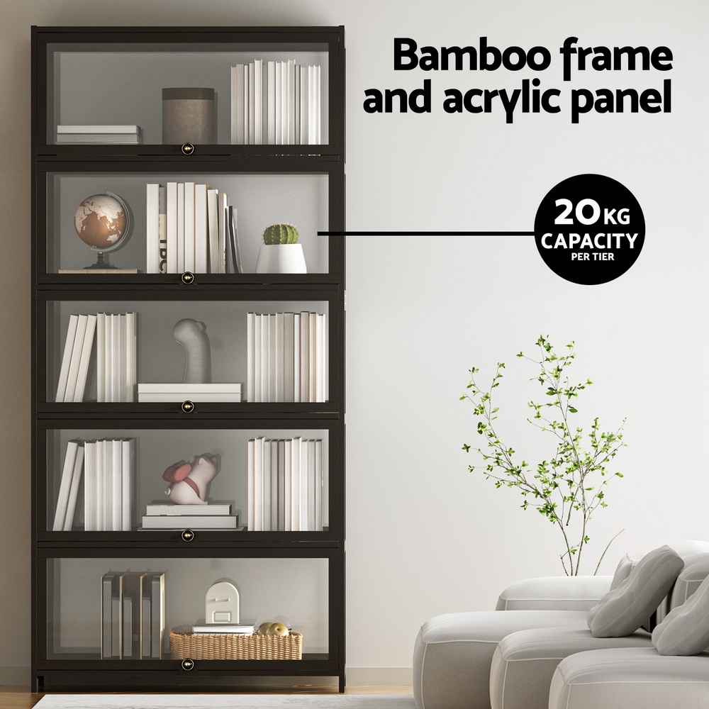Artiss 5-Tier Acrylic Display Cabinet in 2 Colours view 5