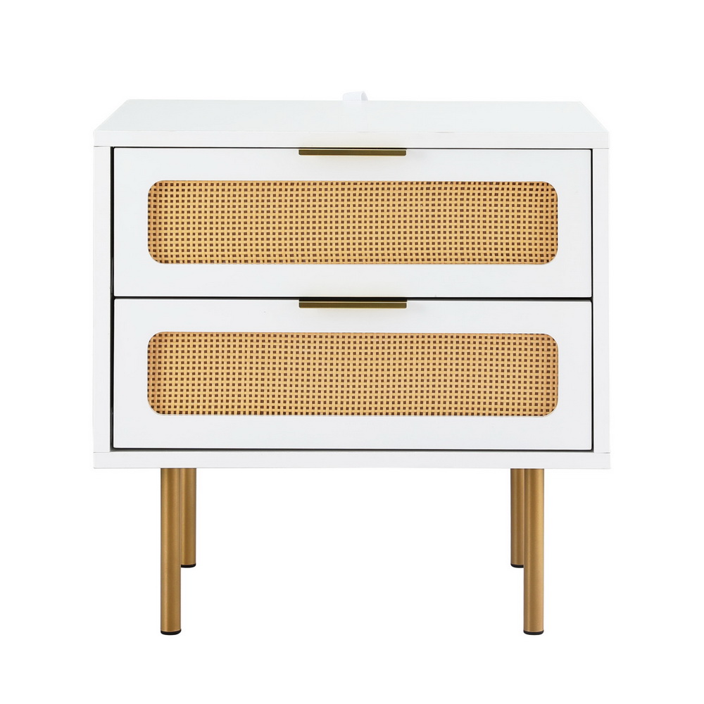 Artiss Bedside Table with 2 Storage Drawers view 3
