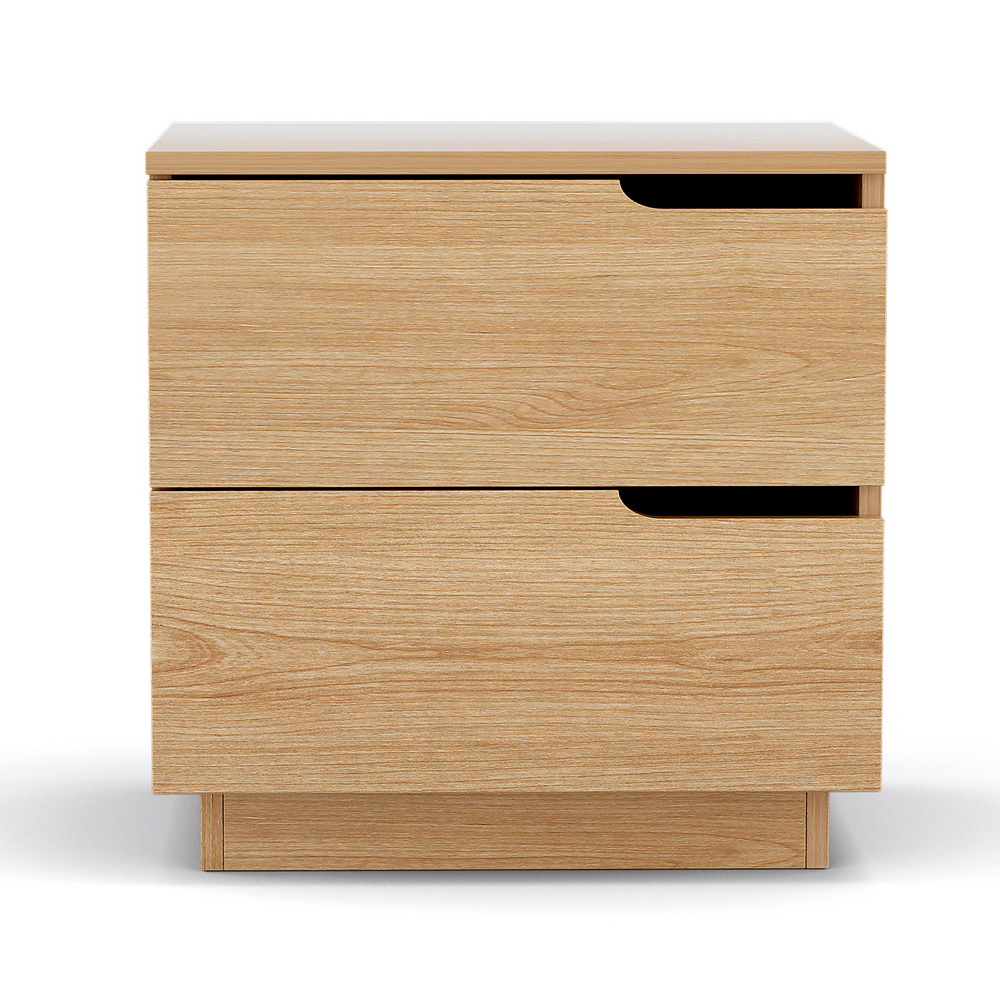 Artiss Pine Bedside Table Nightstand with Air Gap Handles view 3