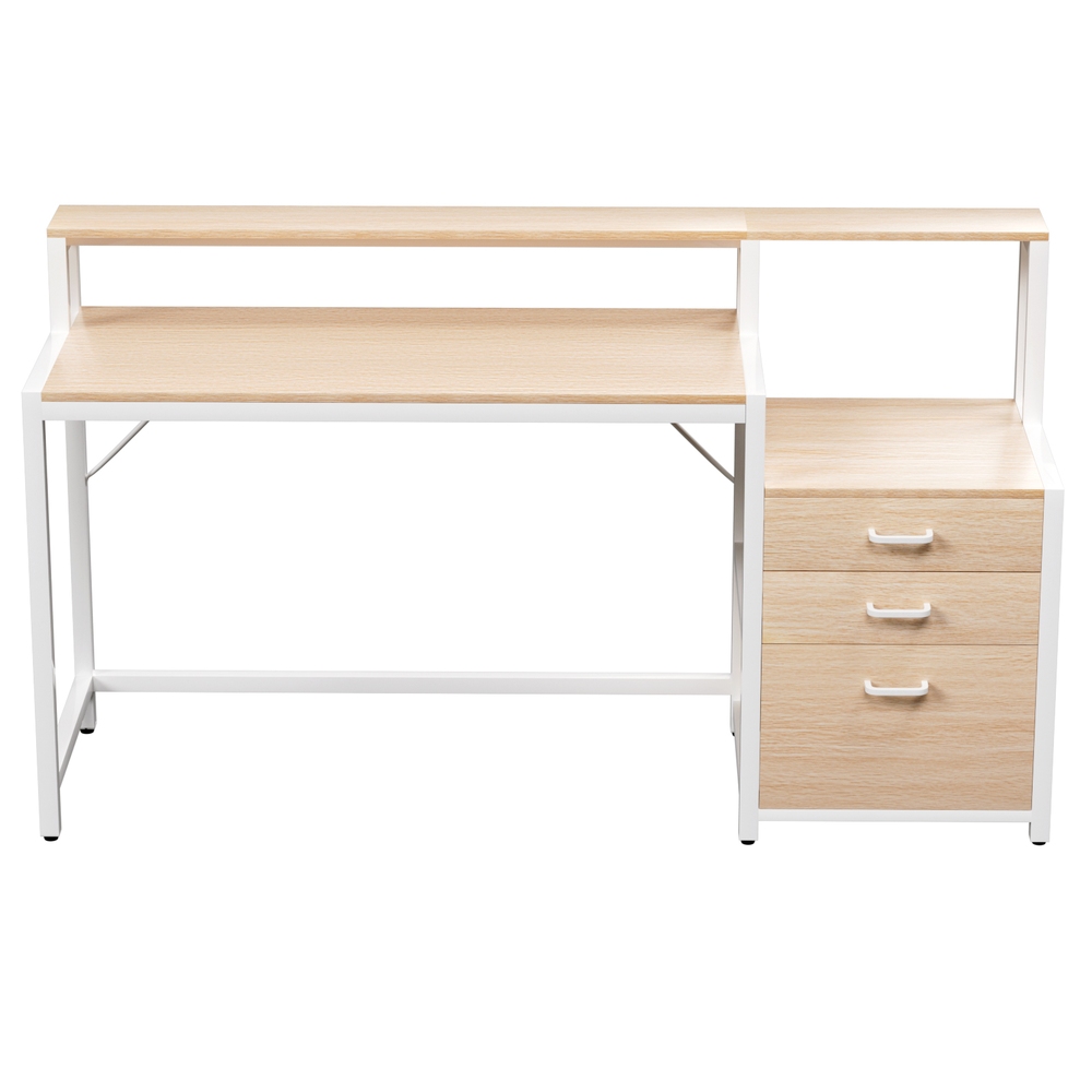 Artiss 160cm Computer Desk with Drawers and Shelf in 2 Colours view 3