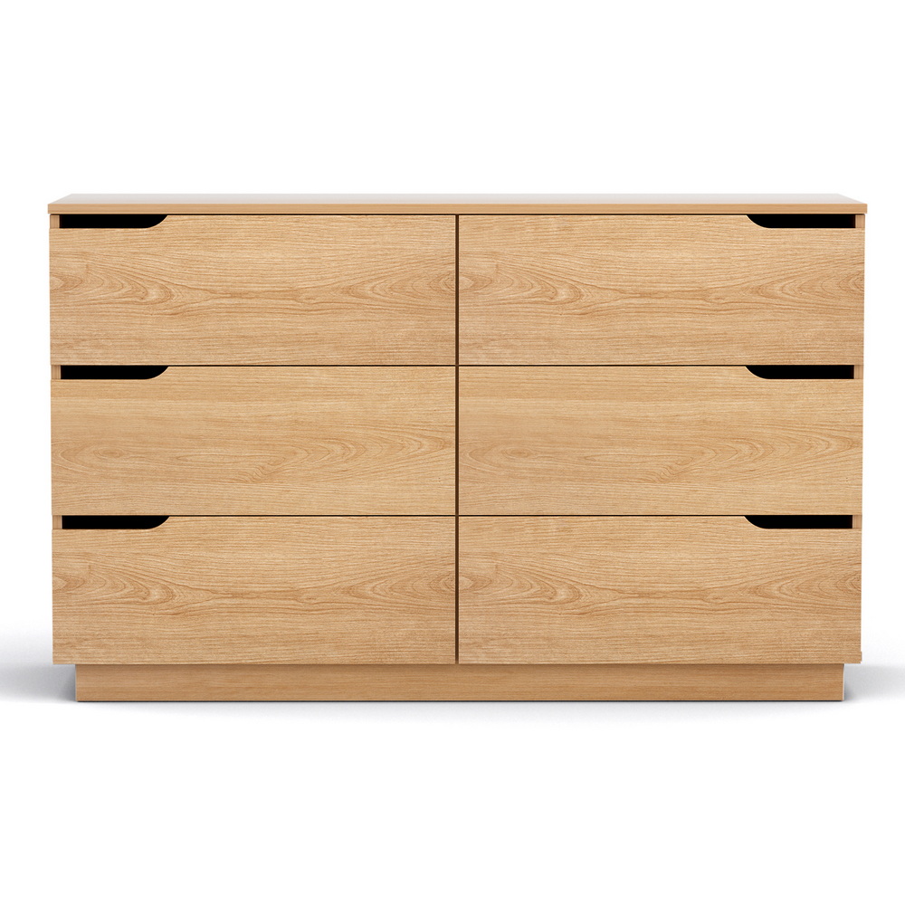 Artiss 6 Chest of Drawers Dresser Table, Pine view 4