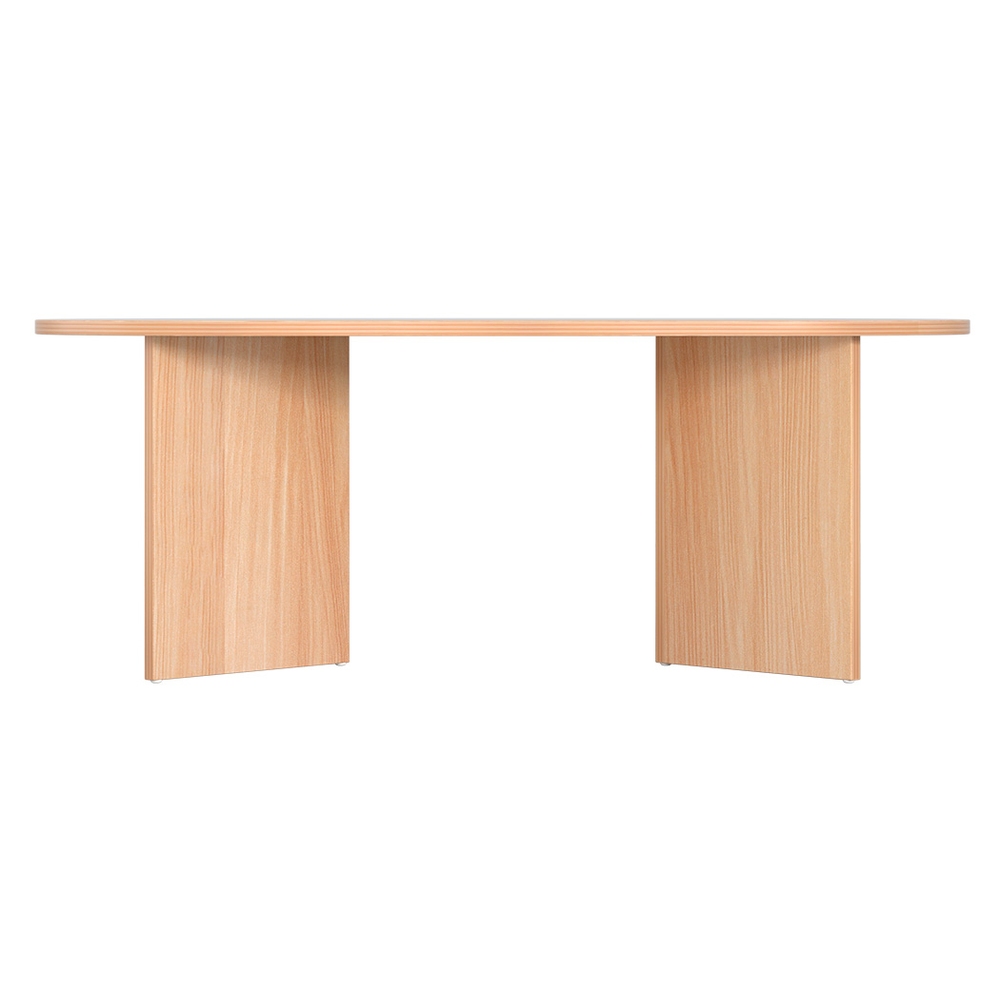 Artiss Alva Oval Pine Coffee Table 110cm view 3
