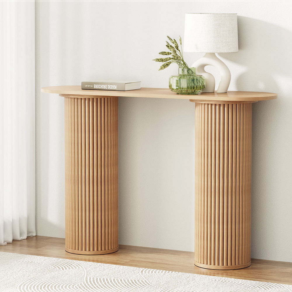 Artiss Blake Oval Pine Console Table 115cm