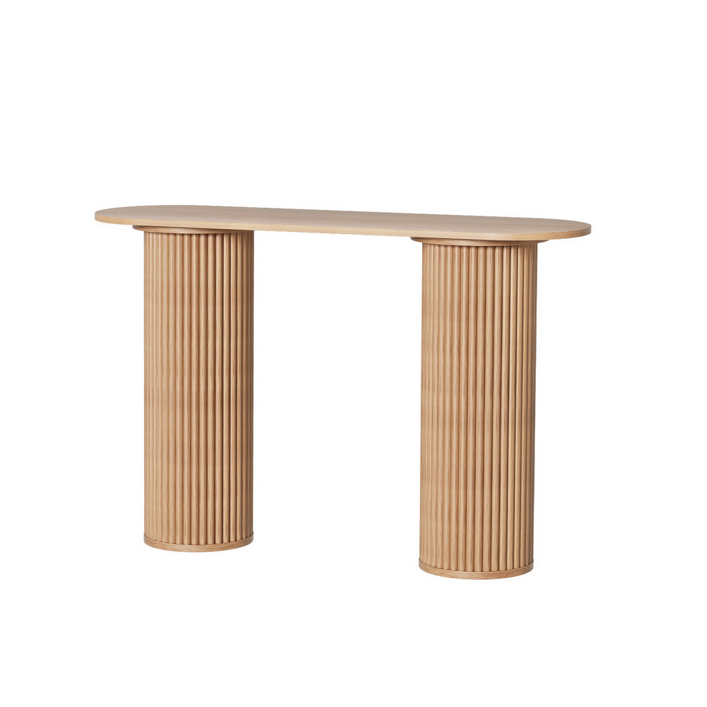 Artiss Blake Oval Pine Console Table 115cm view 3
