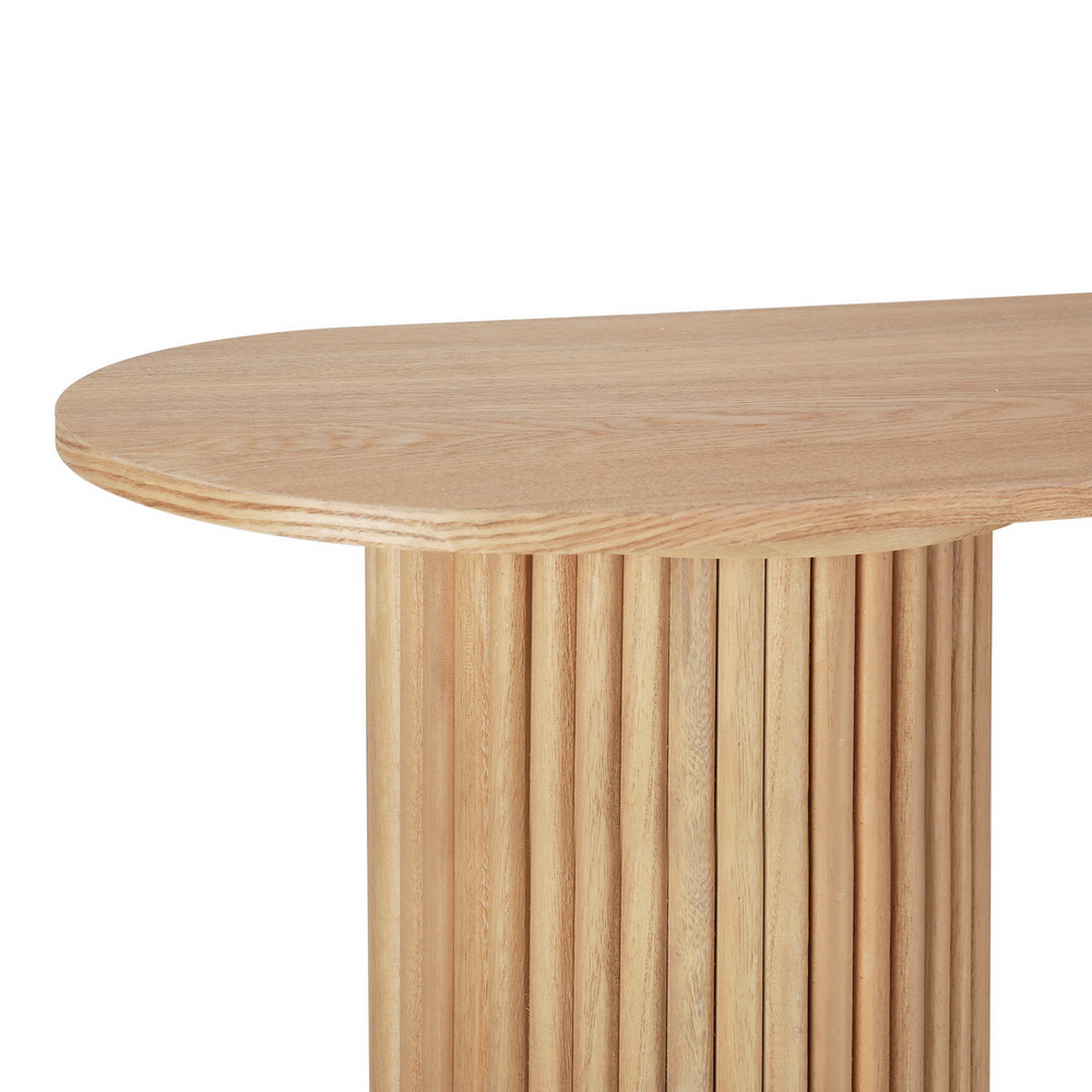 Artiss Blake Oval Pine Console Table 115cm view 5