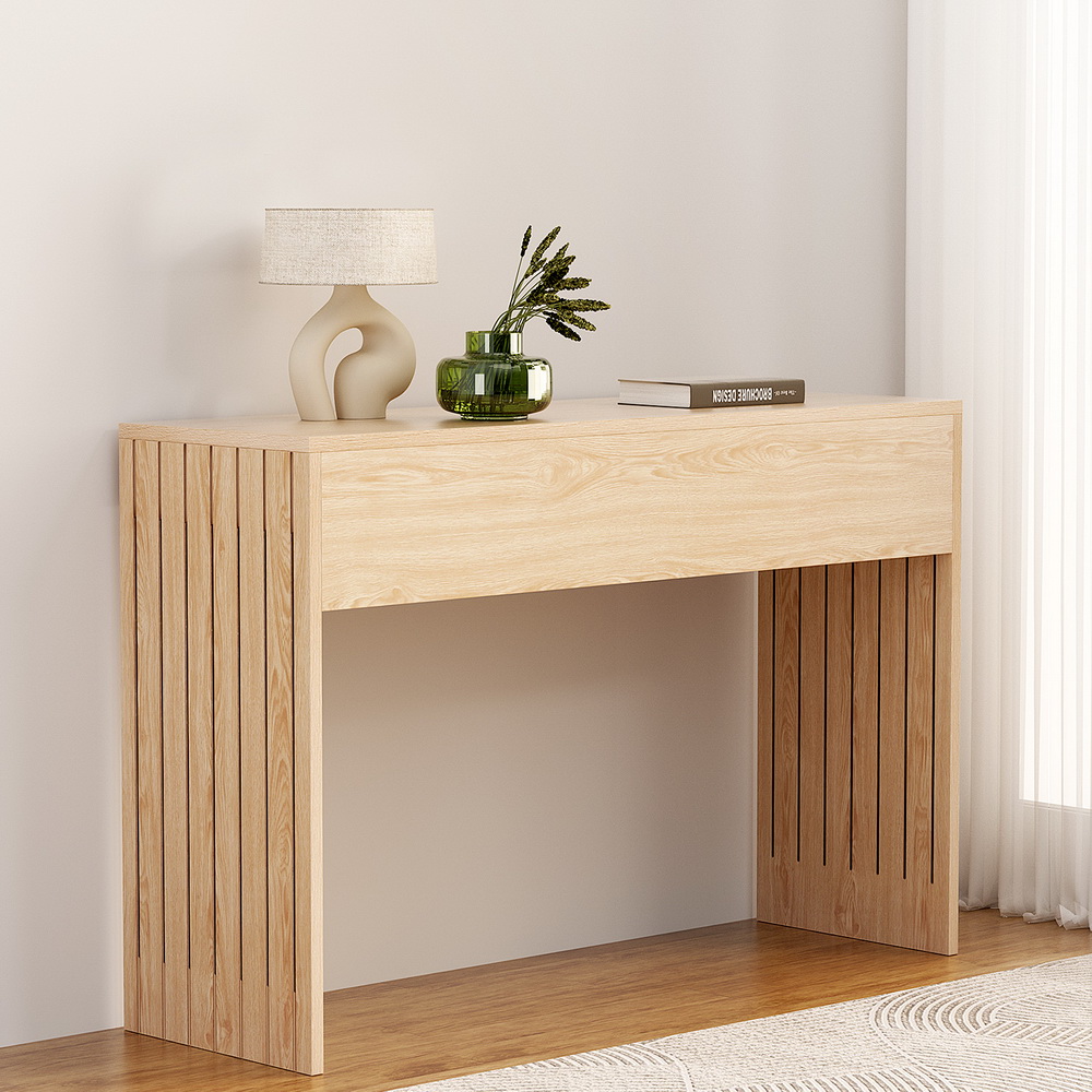 Artiss Fluted Pine Console Table 120cm