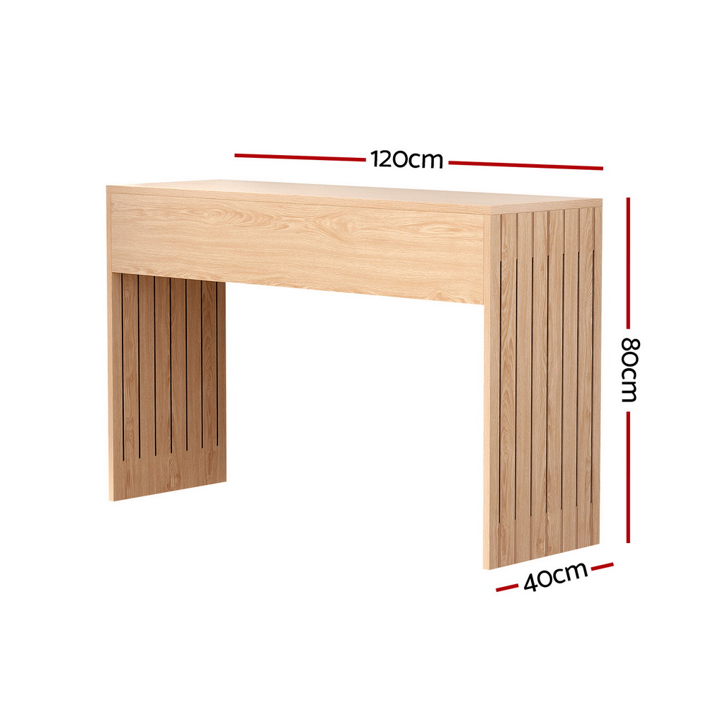 Artiss Fluted Pine Console Table 120cm view 4