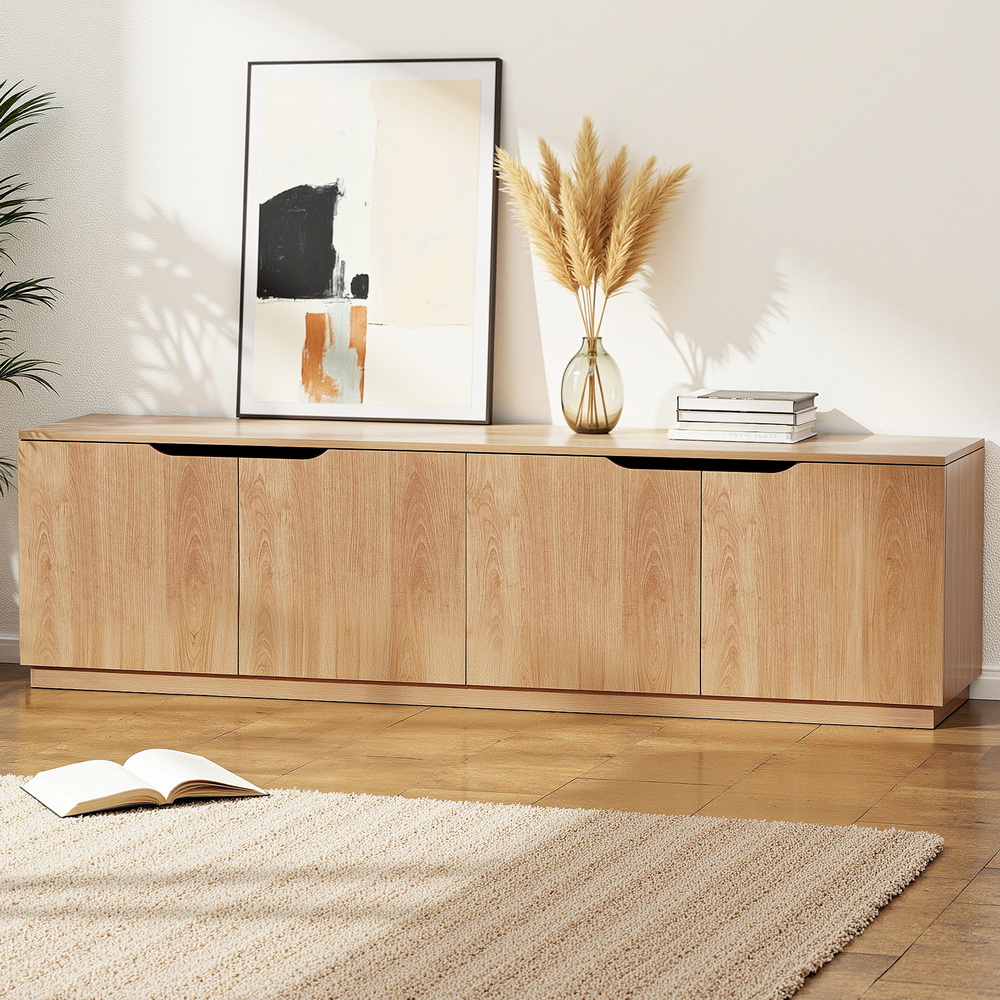 Artiss TV Unit Entertainment Storage Cabinet 180cm Pine