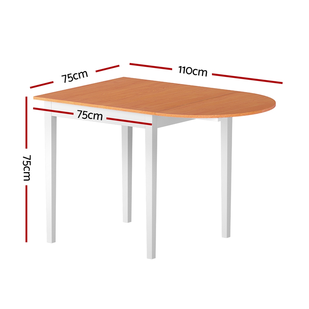 Artiss 1.1m Extendable Dining Table view 2