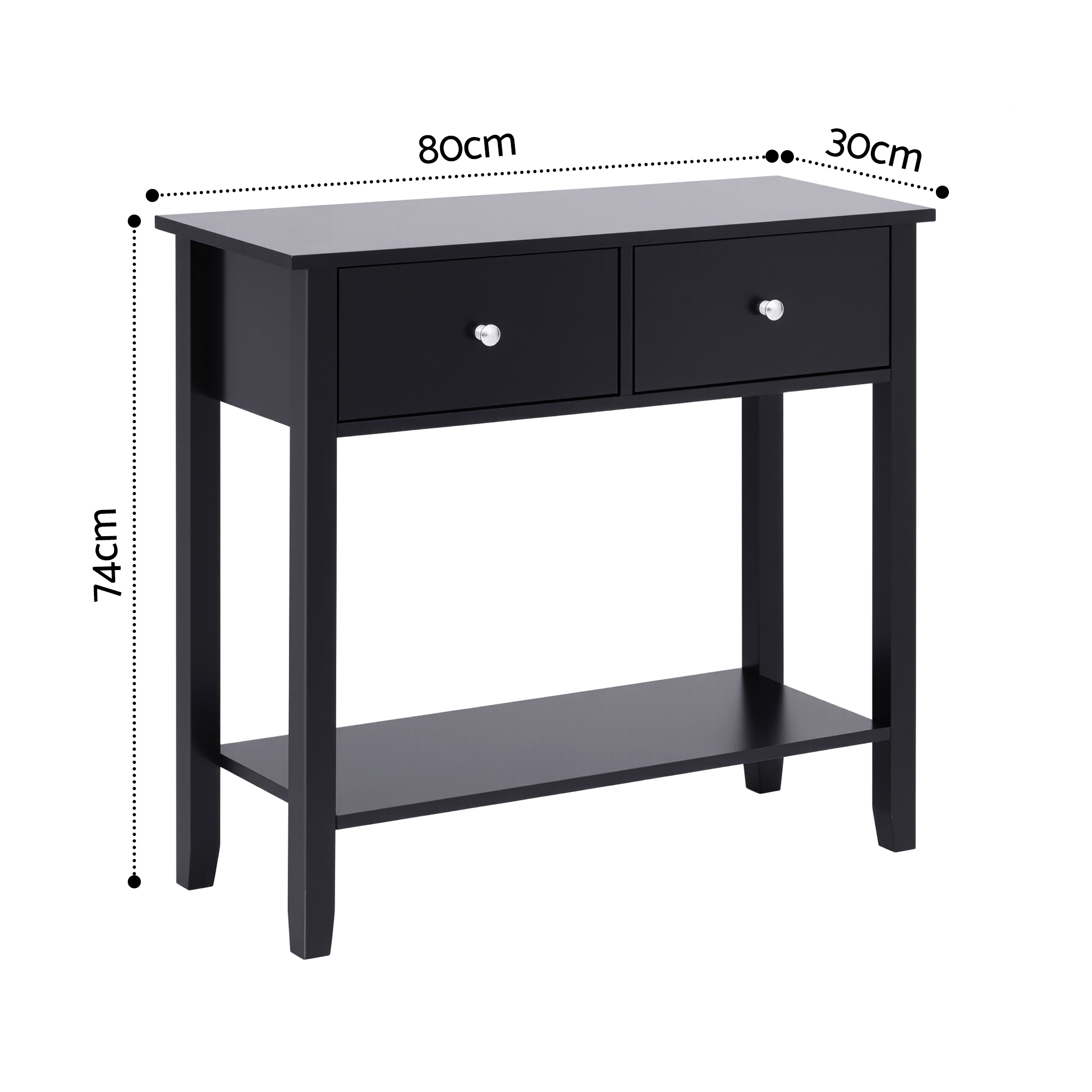 Artiss Black Console Table in 2 Styles view 3