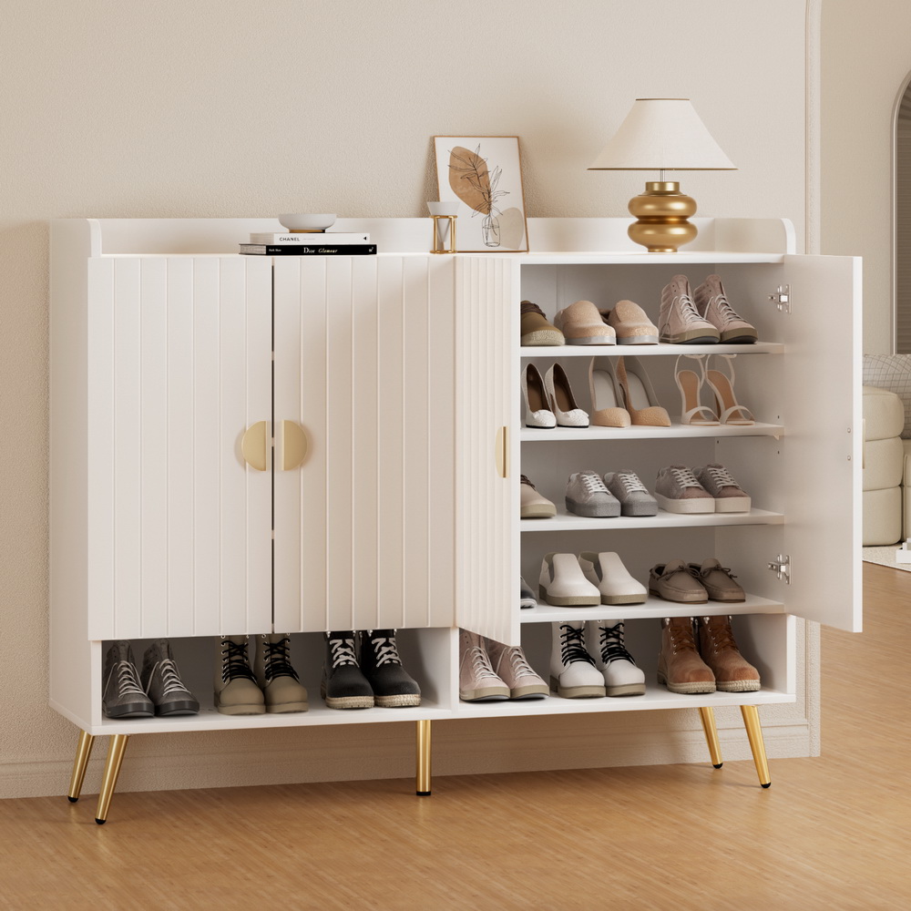 Artiss 5-Tier Shoe Rack Cabinet 30 Pairs White