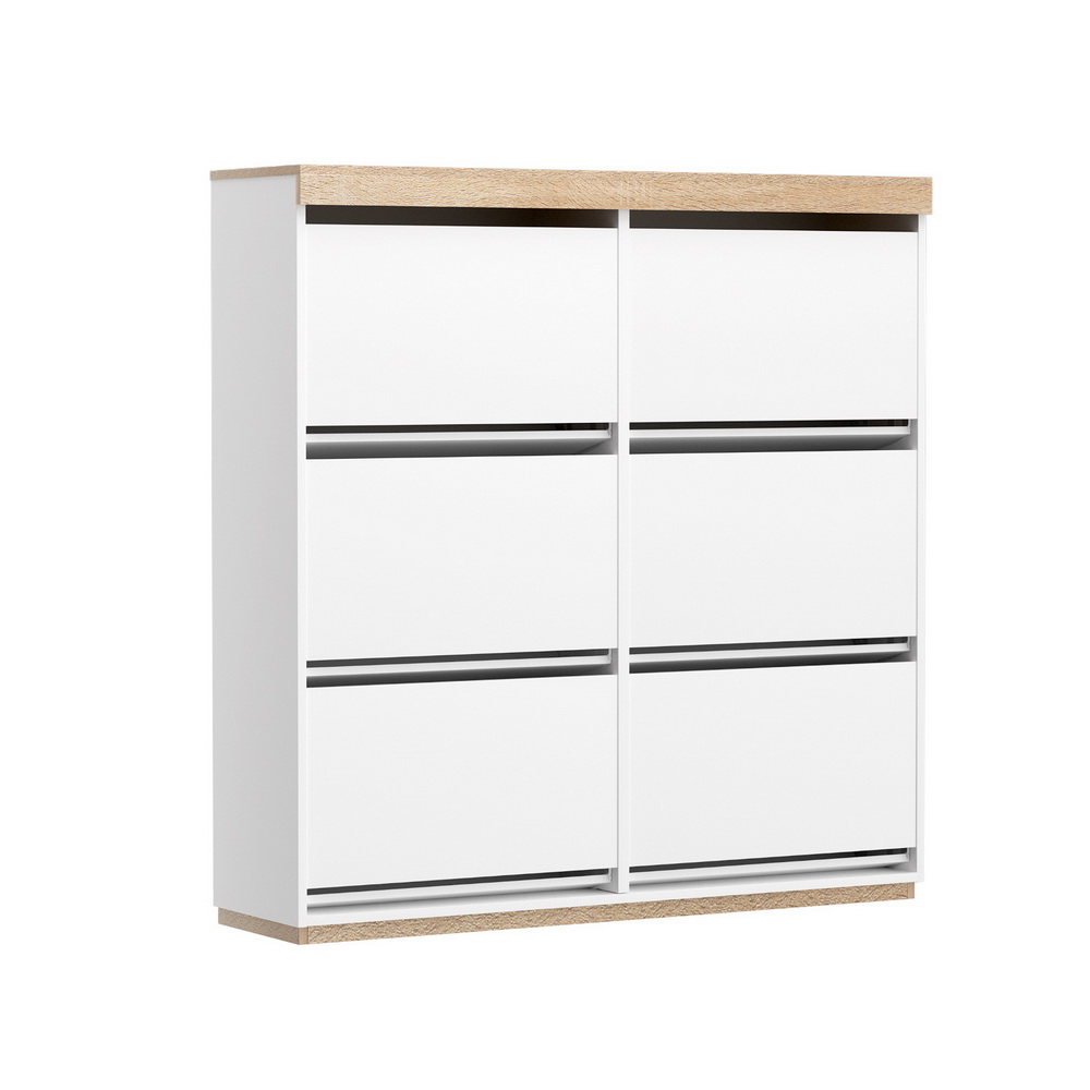 Artiss 3-Tier Shoe Rack Cabinet 45 Pairs White view 3