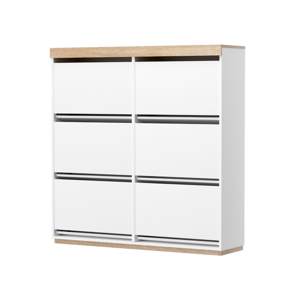 Artiss 3-Tier Shoe Rack Cabinet 45 Pairs White view 5