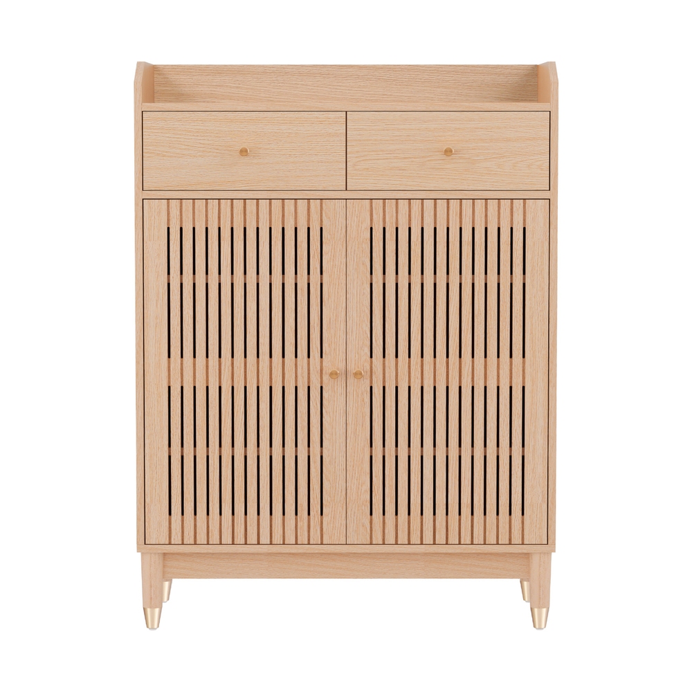 Artiss Shoe Rack Cabinet 4-Tier 16 Pairs Pine view 5
