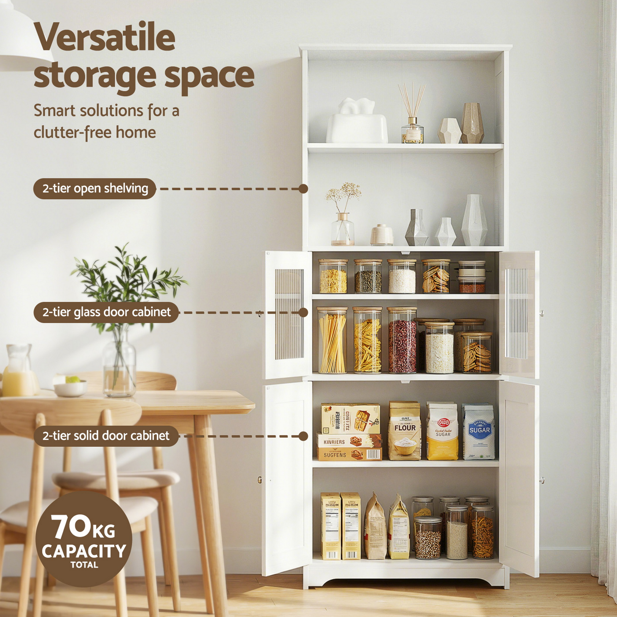 Artiss 160cm Buffet Sideboard, Single or Set of 2 view 5