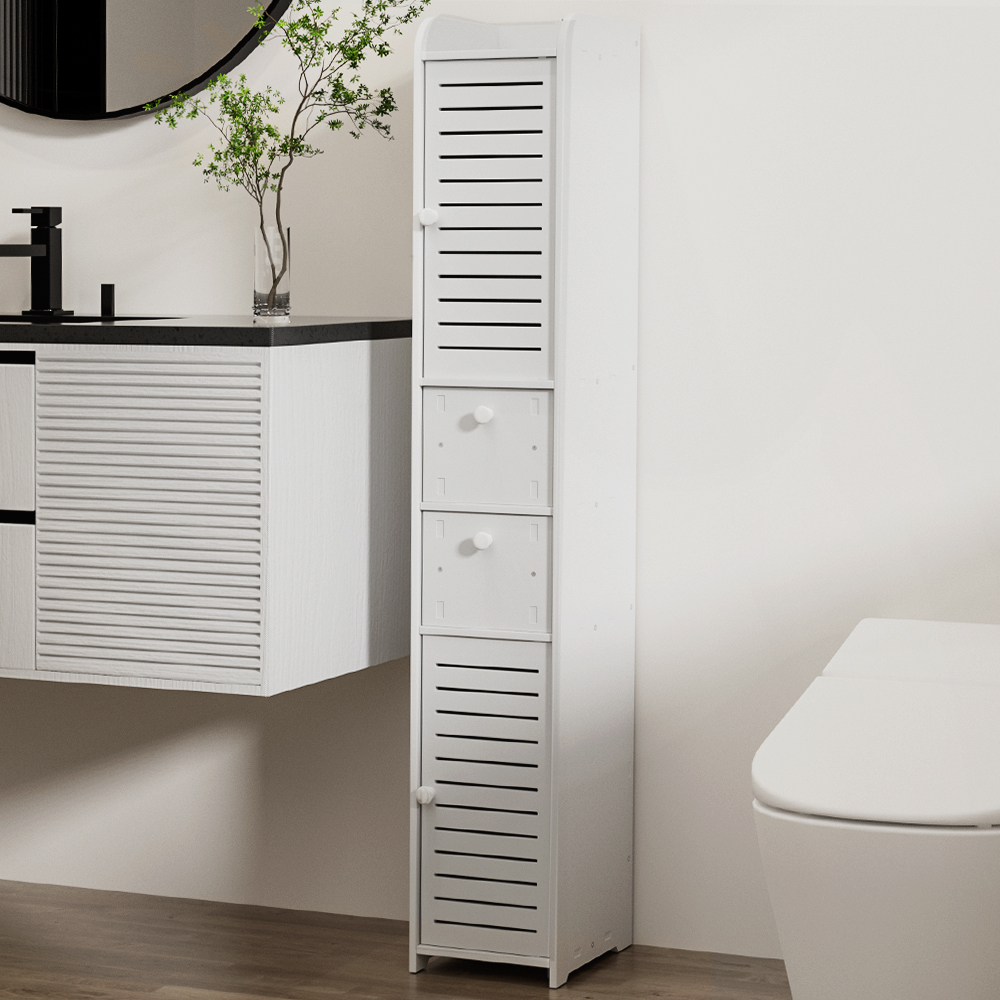 Artiss Slim Corner Storage Cabinet Laundry Tallboy