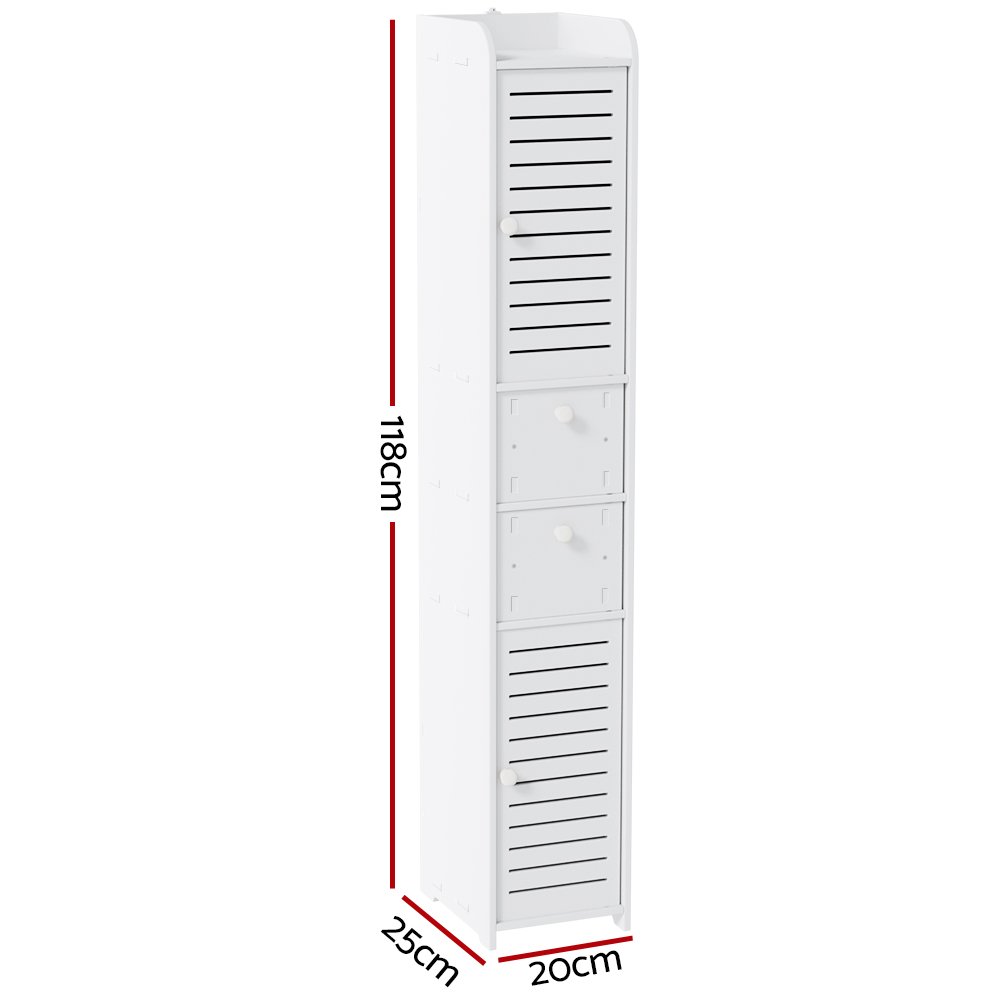 Artiss Slim Corner Storage Cabinet Laundry Tallboy view 4