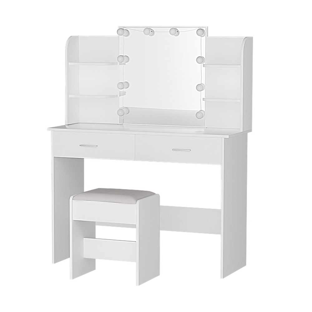 Artiss Dulcea Dressing Table Set with Stool, 10 LED Bulbs