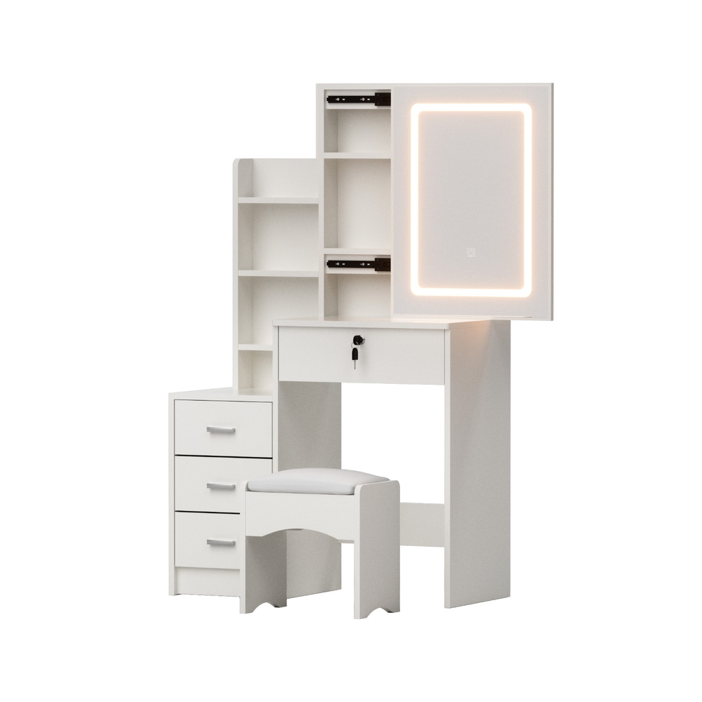 Artiss Dressing Table Vanity Set with Sliding Mirror & LED