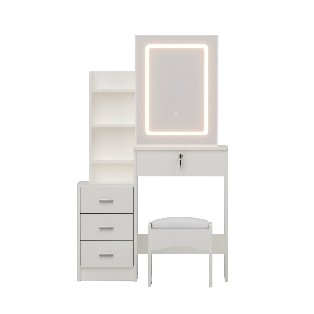 Artiss Dressing Table Vanity Set with Sliding Mirror & LED view 4