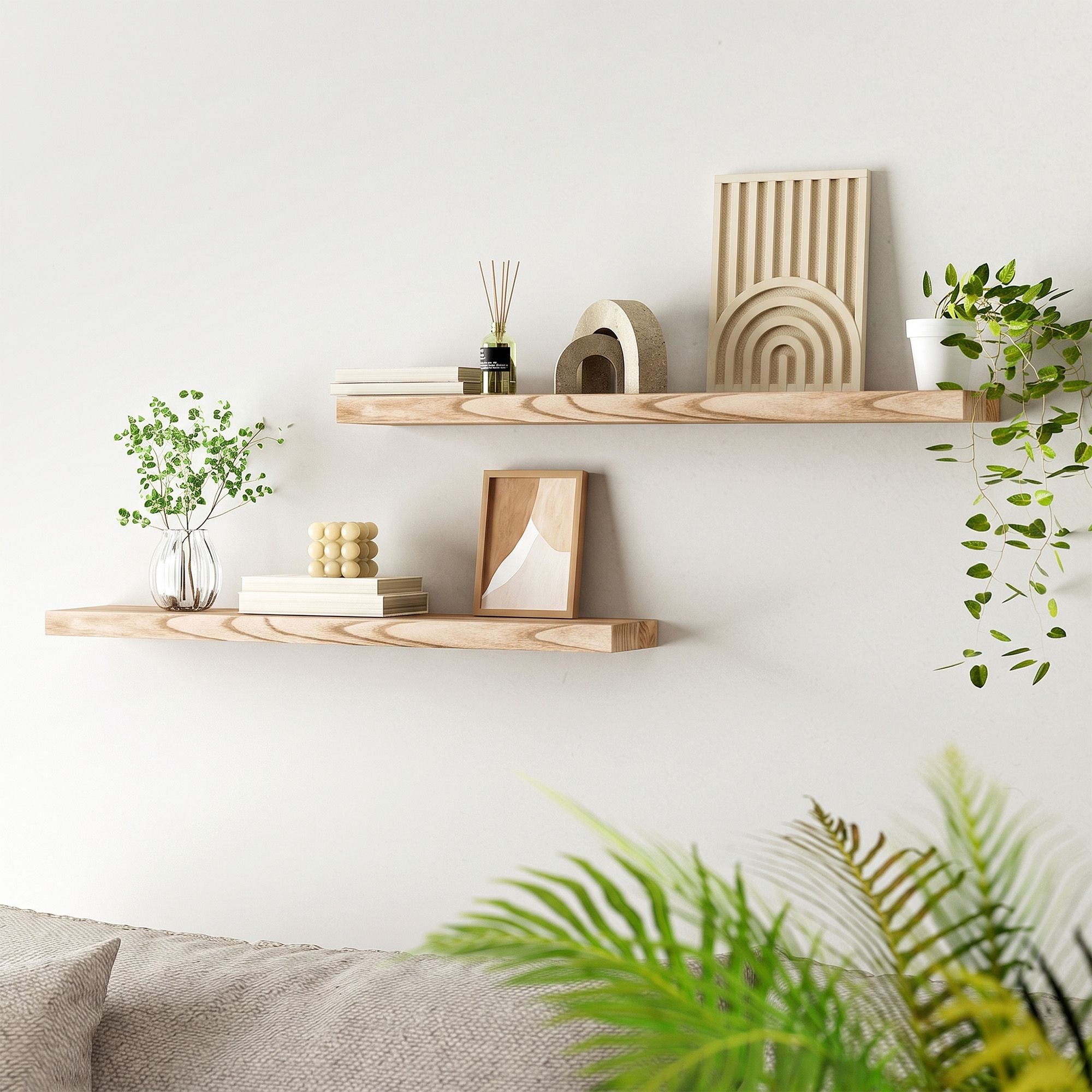 Artiss Floating Wall Shelf Set of 2 90cm in 3 Colours