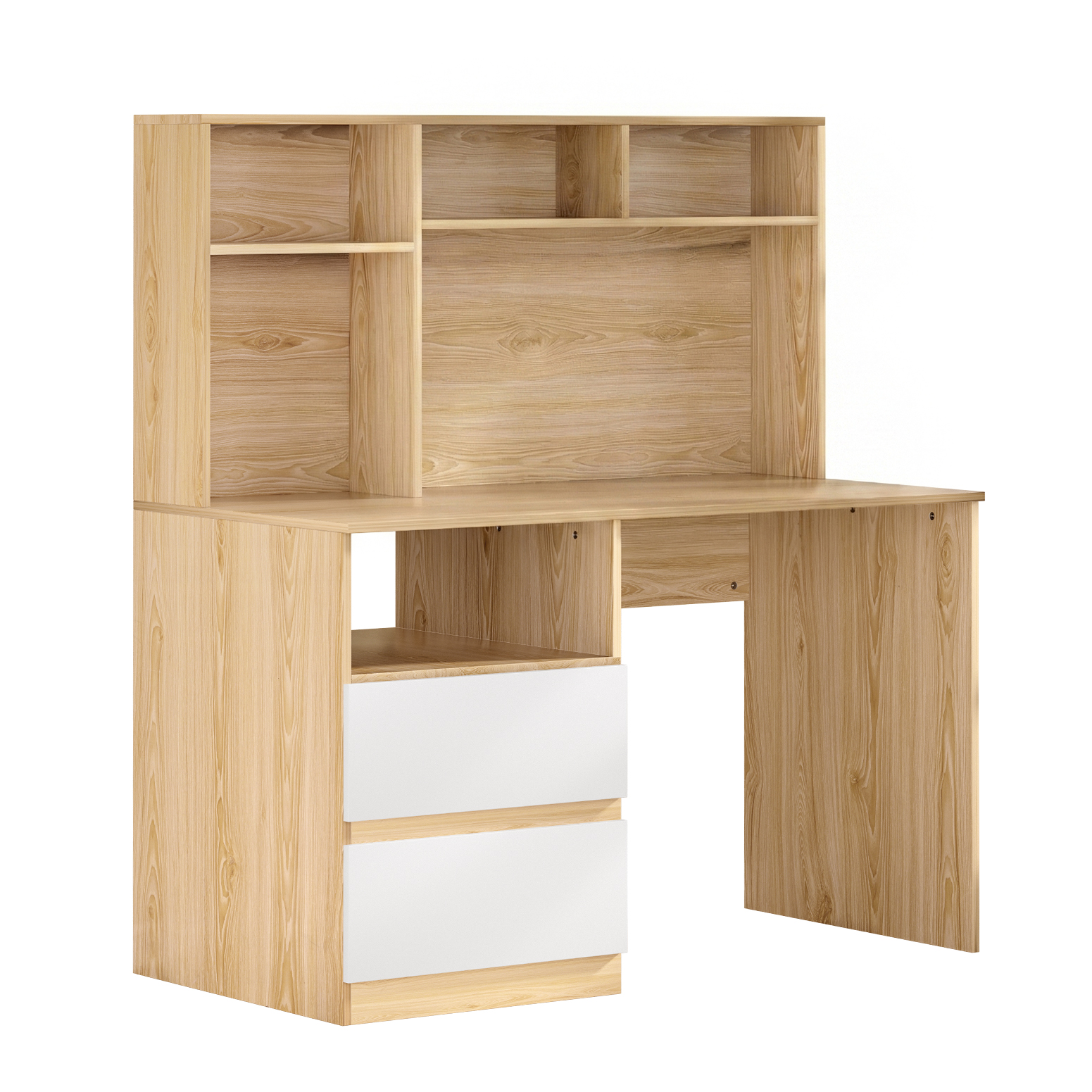 Artiss Computer Desk with Bookshelf and Sliding Drawer view 3
