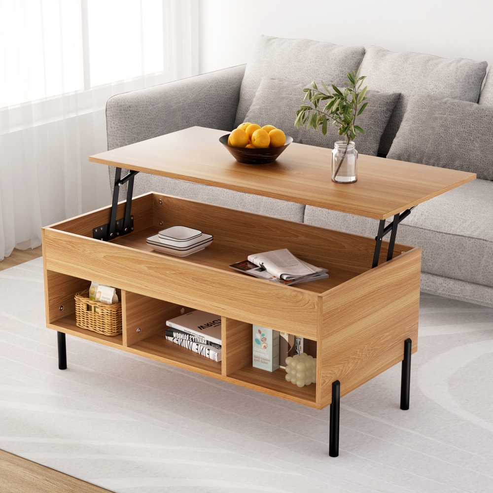 Artiss Oak Lift-Top Coffee Table