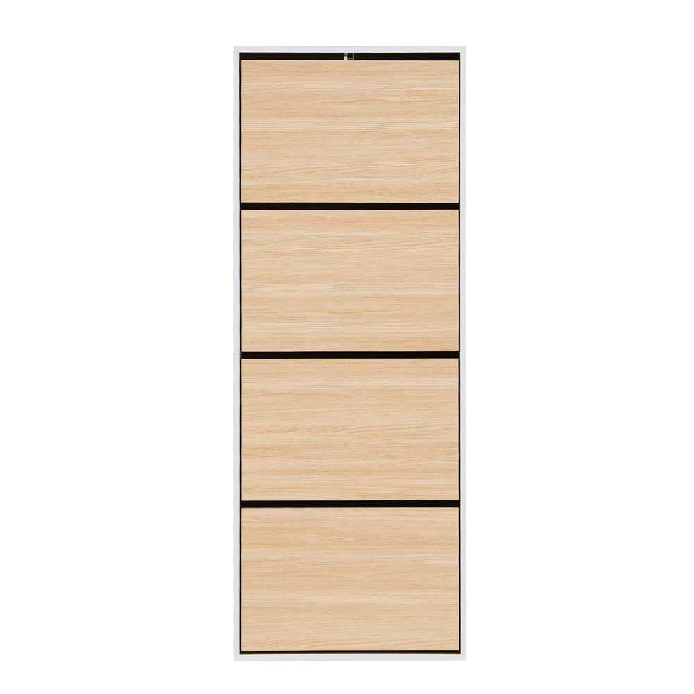 Artiss Shoe Rack Cabinet 24 Pairs Adjustable Pine view 4