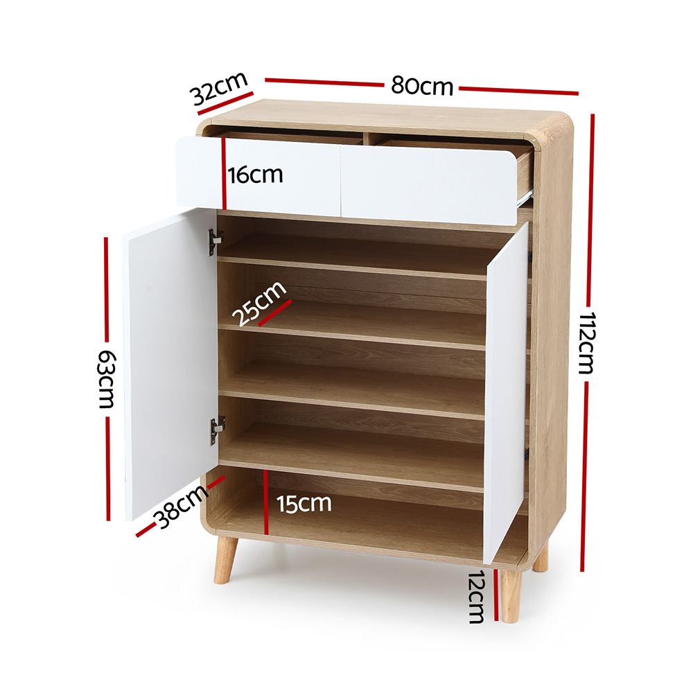 Artiss Shoe Rack Cabinet 20 Pairs Storage Cupboard view 3