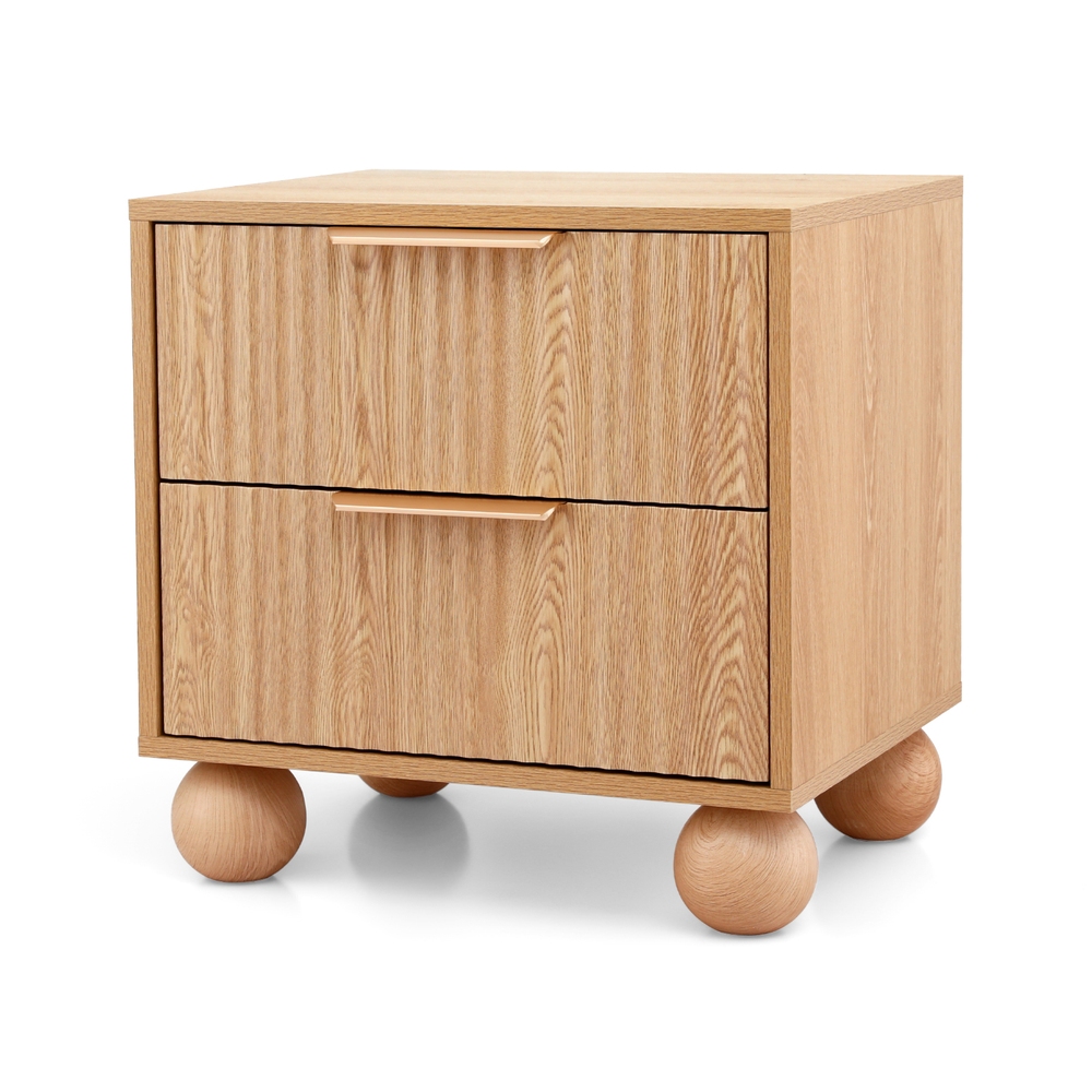 Artiss Rattan Bedside Table with 2 Pine Drawers view 2