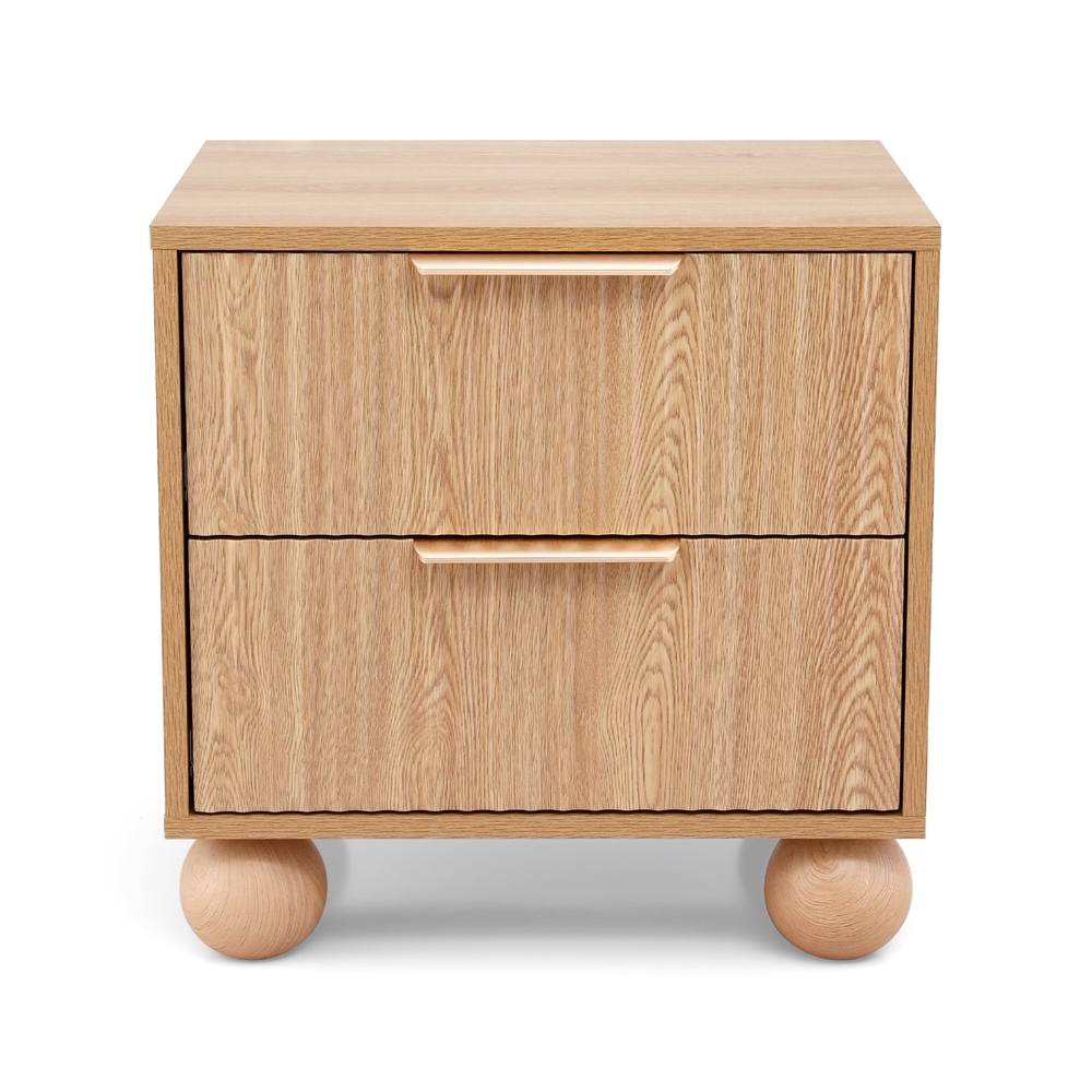 Artiss Rattan Bedside Table with 2 Pine Drawers view 4