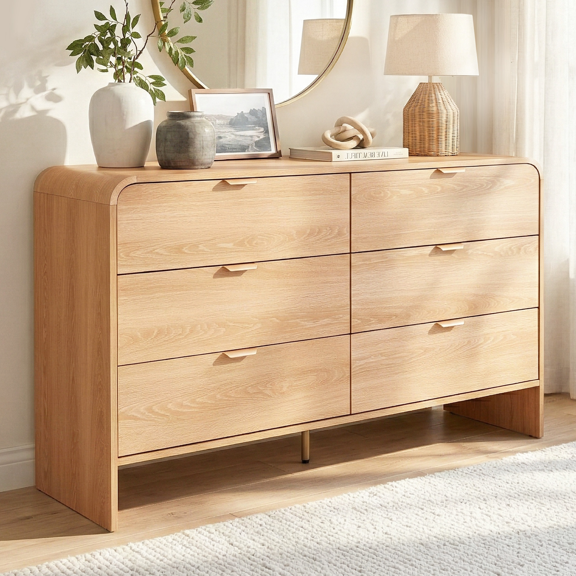 Artiss 6 Chest of Drawers Dresser Cabinet, Pine
