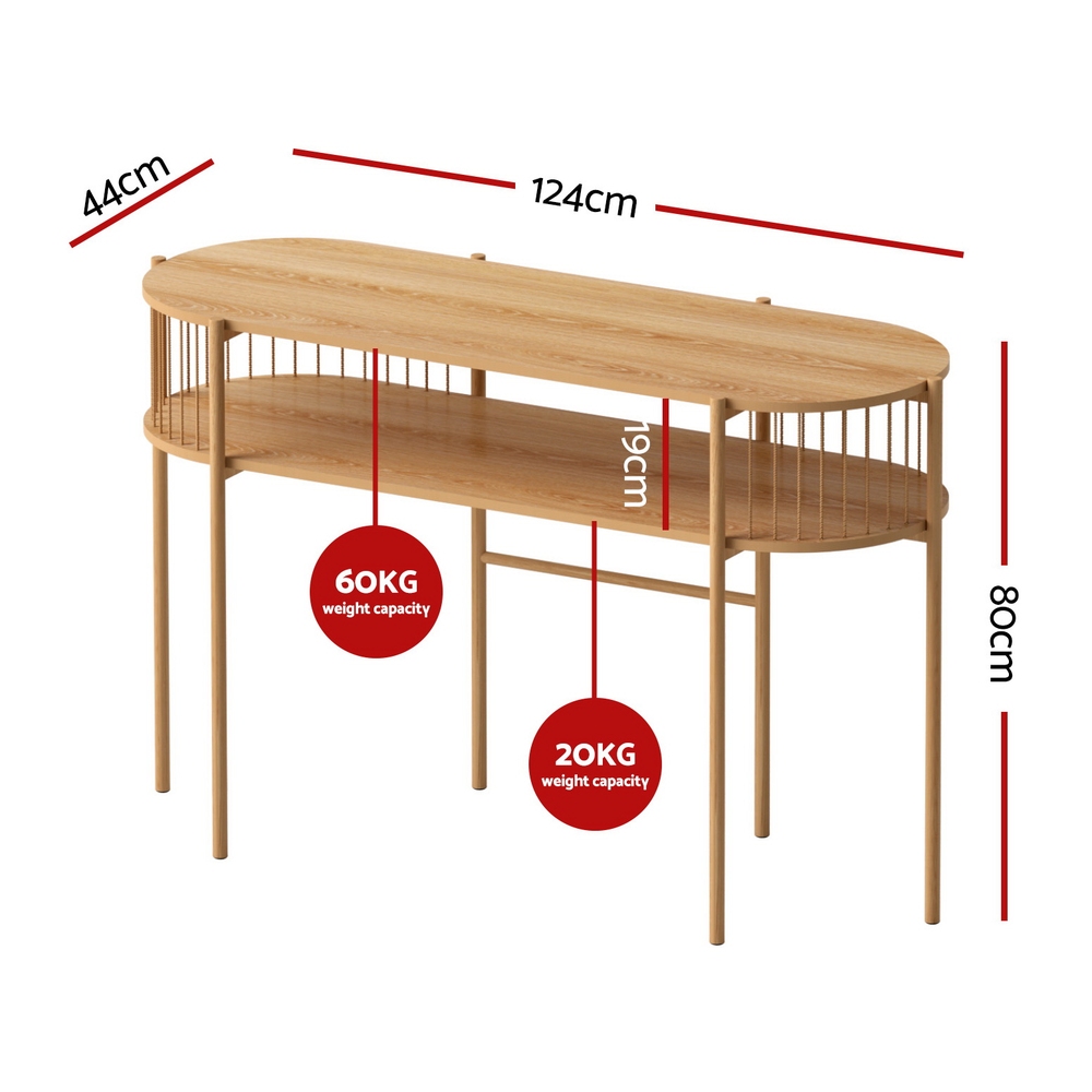 Artiss Pine Console Table 124cm view 2