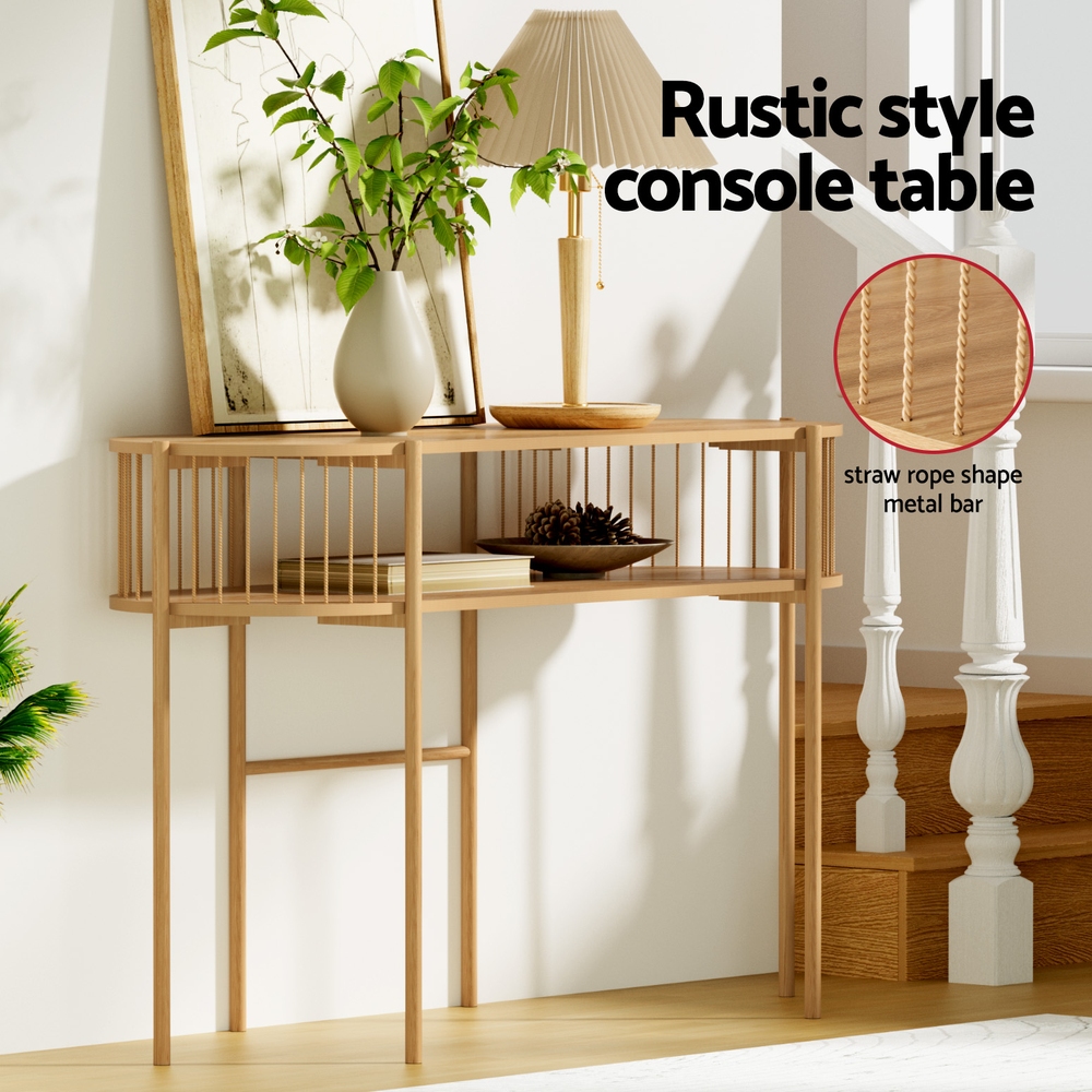 Artiss Pine Console Table 124cm view 4