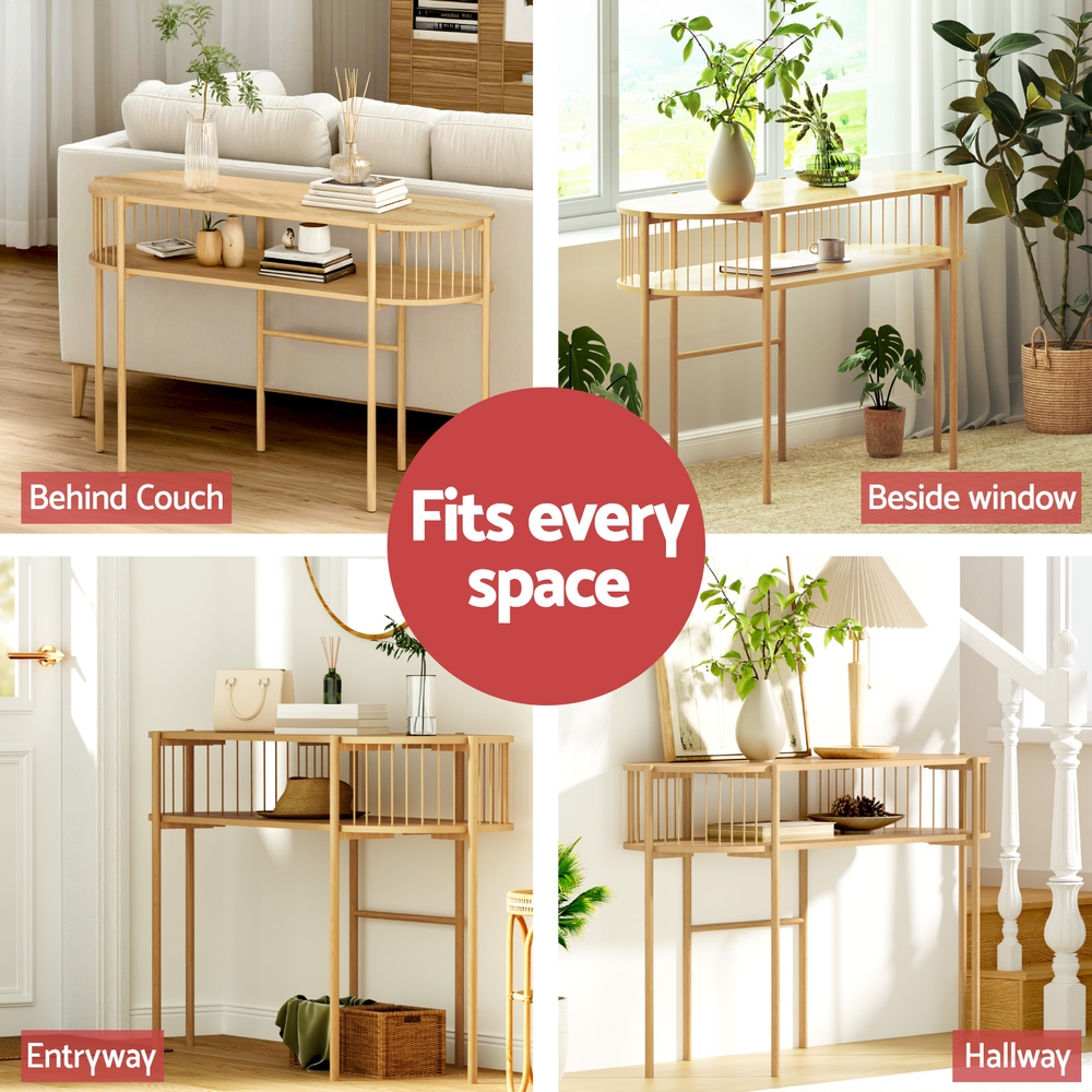 Artiss Pine Console Table 124cm view 5