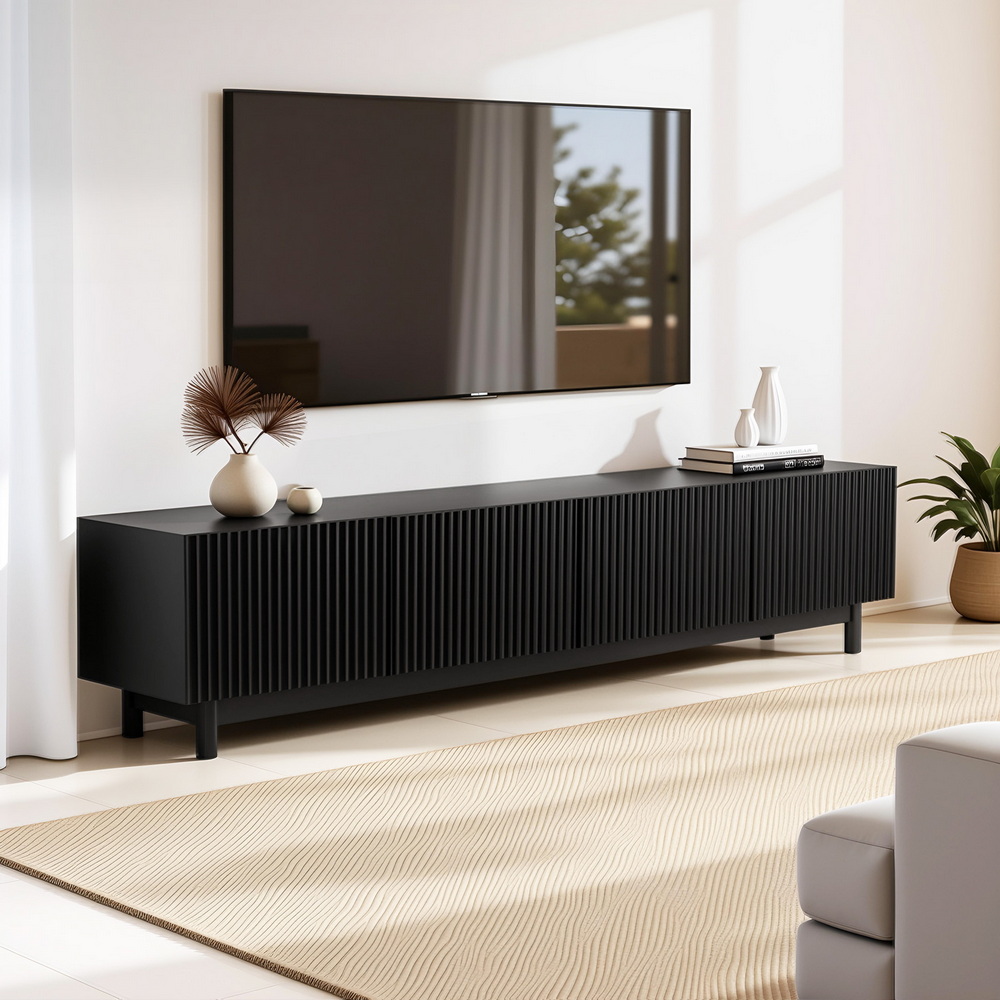 Artiss TV Unit Entertainment Storage Cabinet 180cm Black