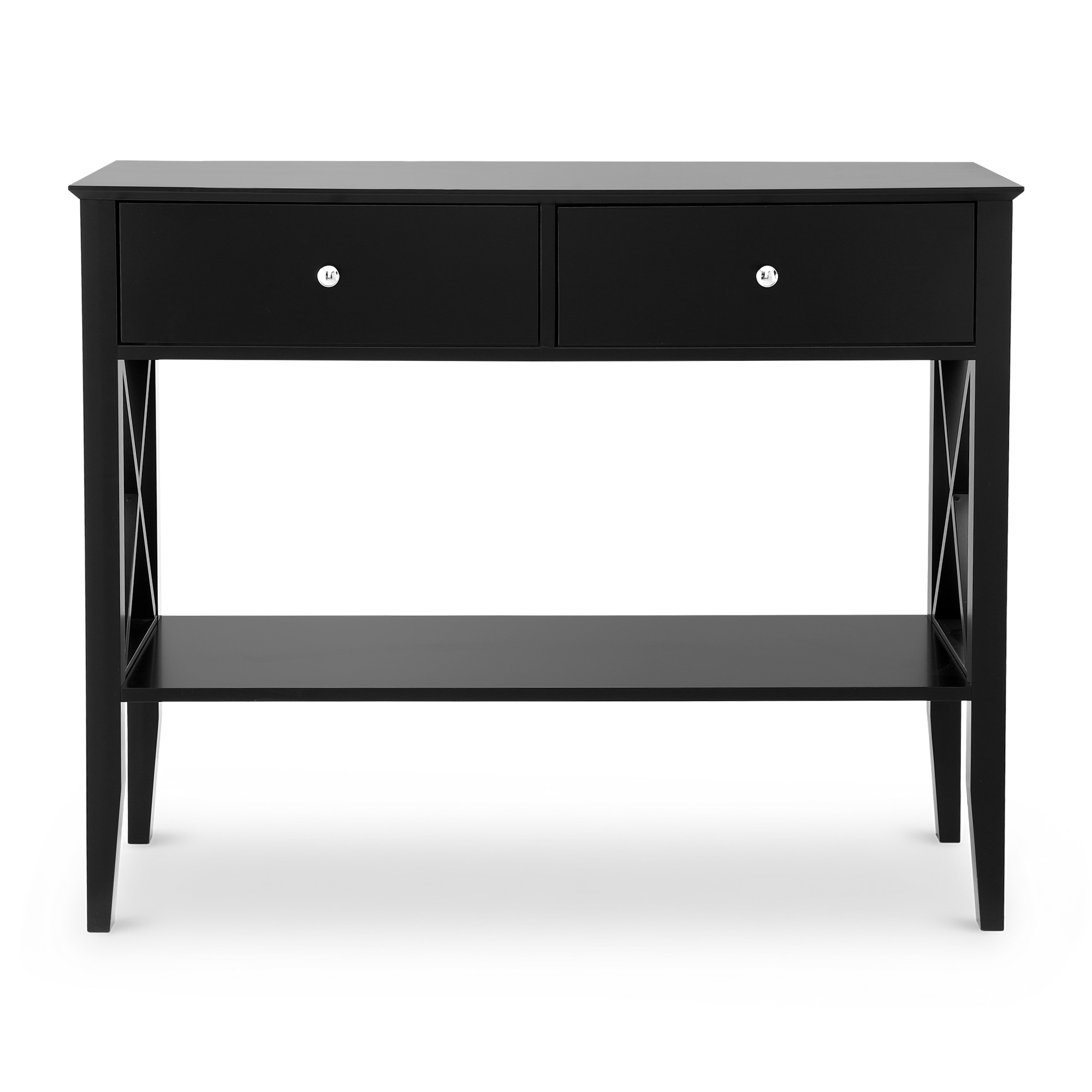 Artiss Black Console Table with 2 Drawers 100cm view 3