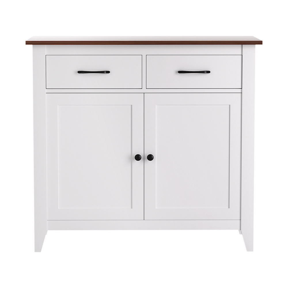 Artiss Hallway Buffet Sideboard with 2 Drawers White view 4