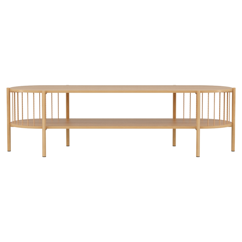 Artiss TV Unit Entertainment Storage Shelf 148cm Pine view 5