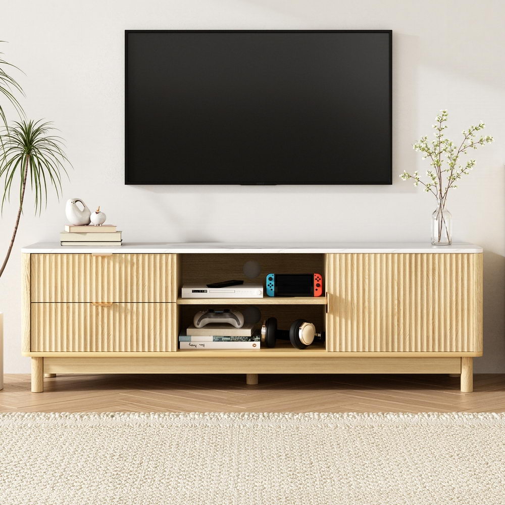 Artiss TV Unit Entertainment Storage Drawer Shelf 150cm Pine