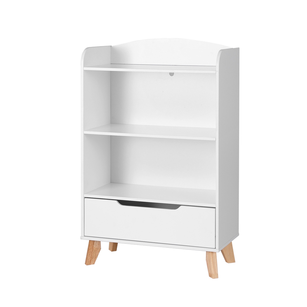 Keezi Kids Bookshelf 3 Tiers Storage with Drawer view 3