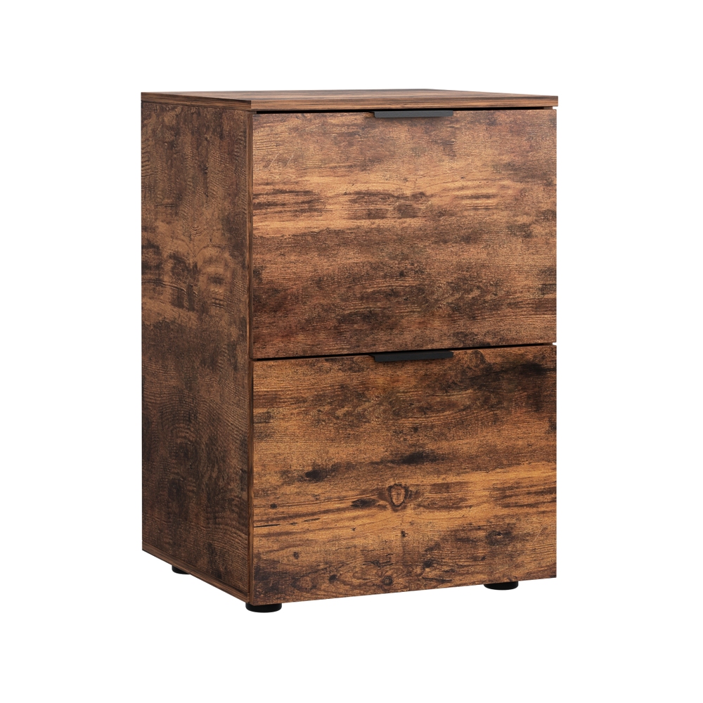 Artiss Filing Cabinet 2 Drawer File Organiser Rustic Brown view 4